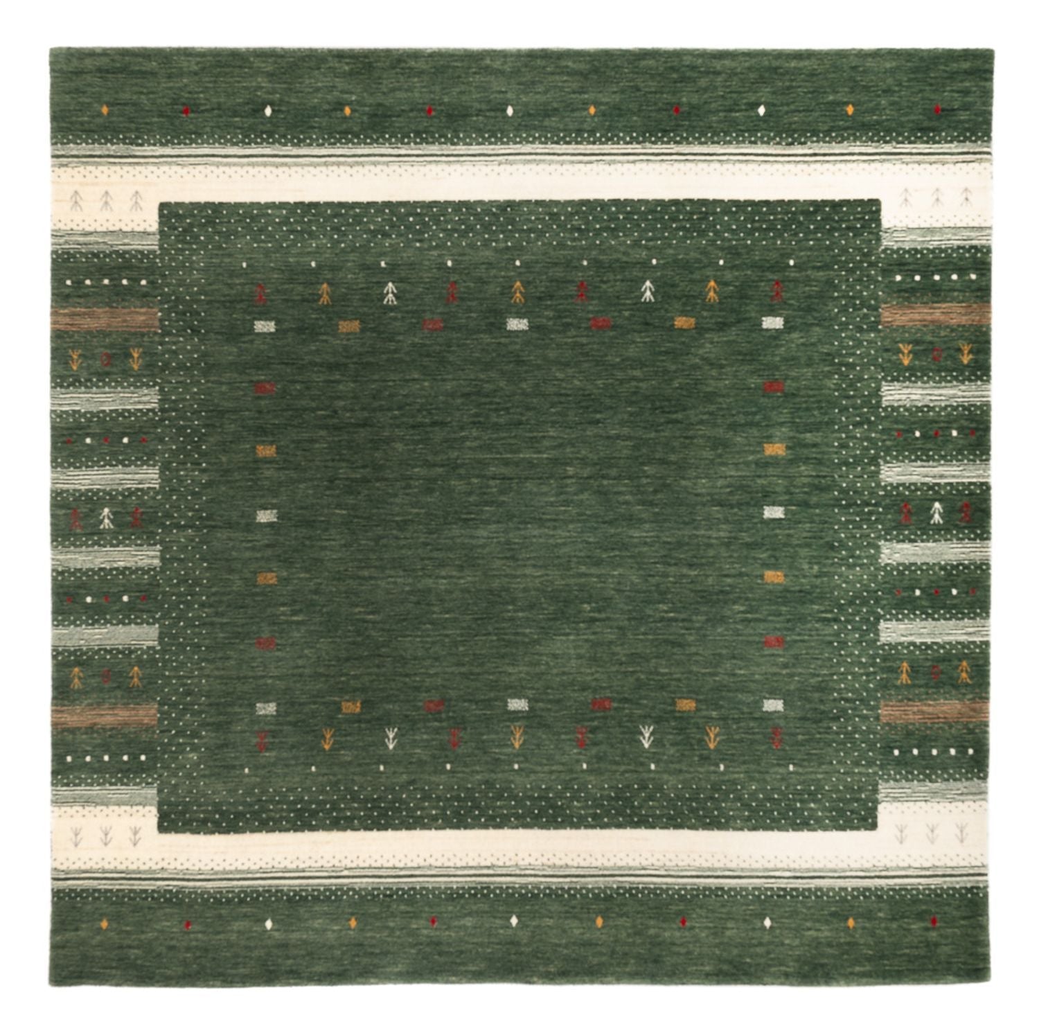 Gabbeh Teppich - Loribaft Softy - Aurora Flair - quadratisch