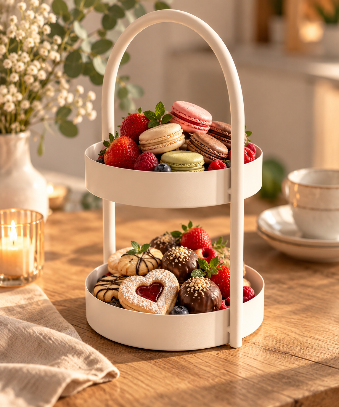 Etagere Migna cremeweiß 27 cm