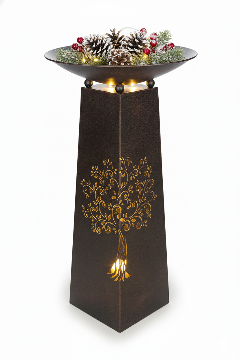 Schalenständer Lebensbaum Metall Braun Baum Höhe 95cm