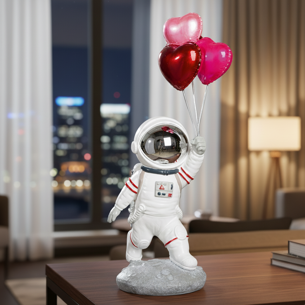 Dekofigur Astroheart Michael Astronaut mit Herzballons