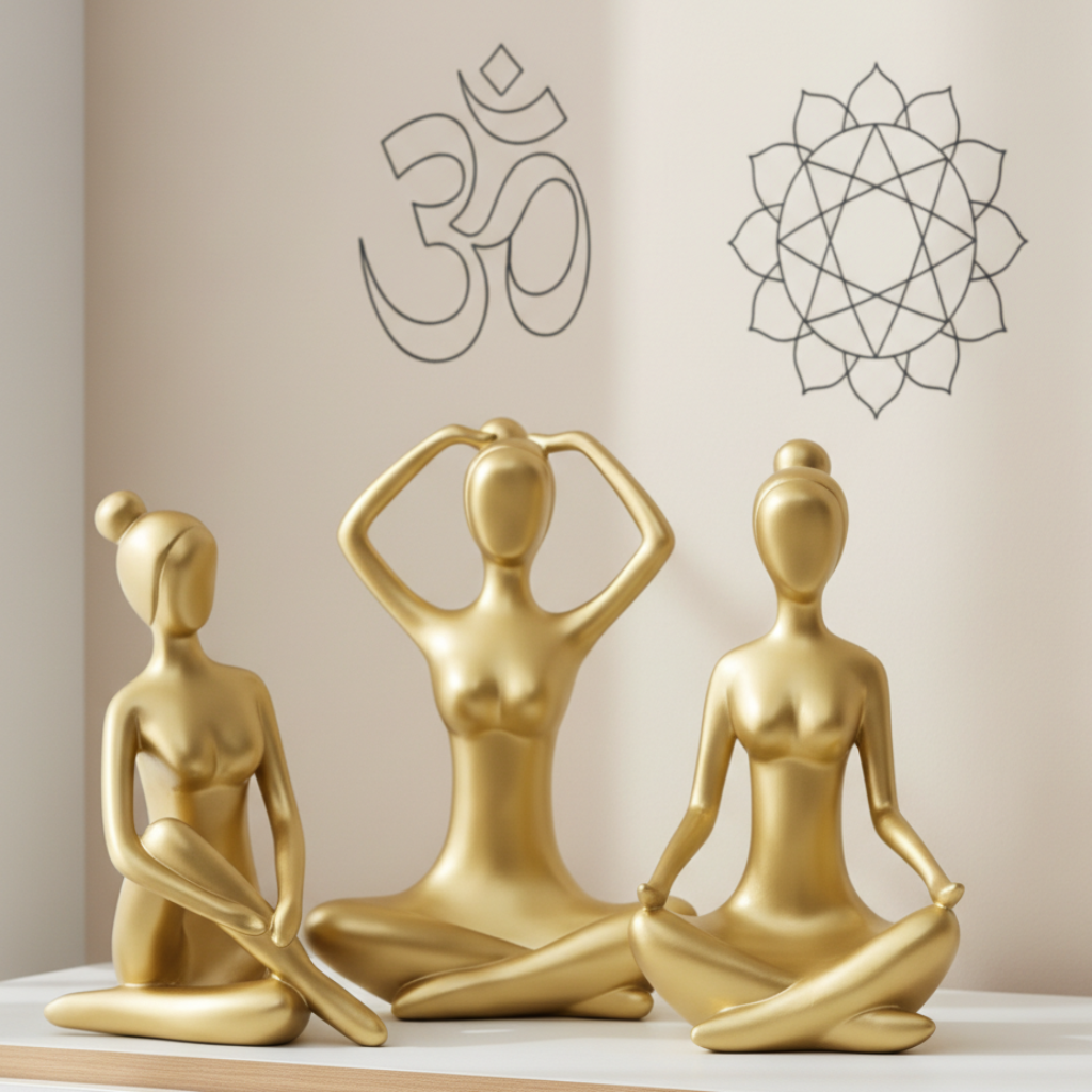 Yoga Aurinia Figuren 3er Set Gold