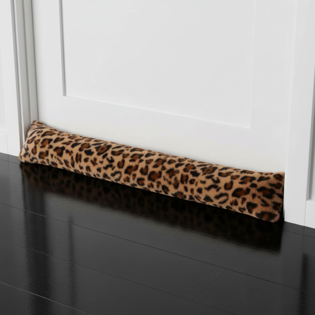 Zugluftstopper Savanna im Ethno Look mit Leopardenmuster 84 cm