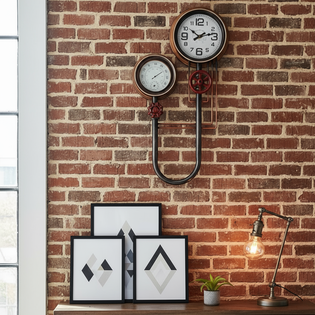 Wanduhr Adega mit Thermometer und Hygrometer Industrie Design