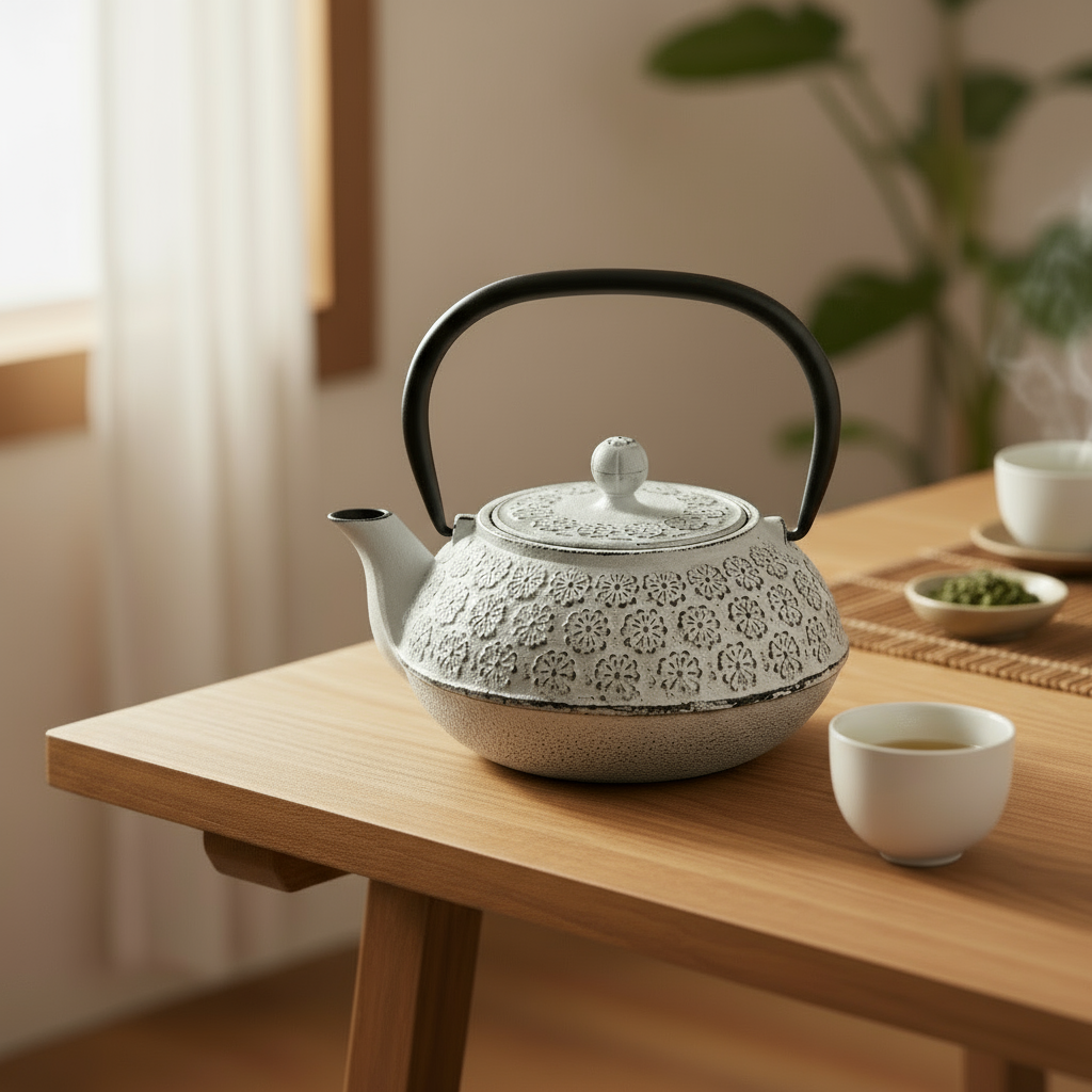 Japanese cast iron teapot with filter Traditional design 1000 ml