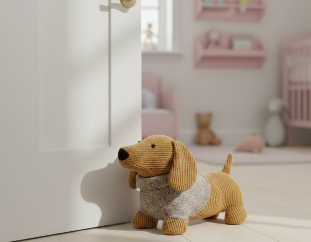 Türstopper Dackel Milo Mit Pullover Braun 31cm Cordstoff