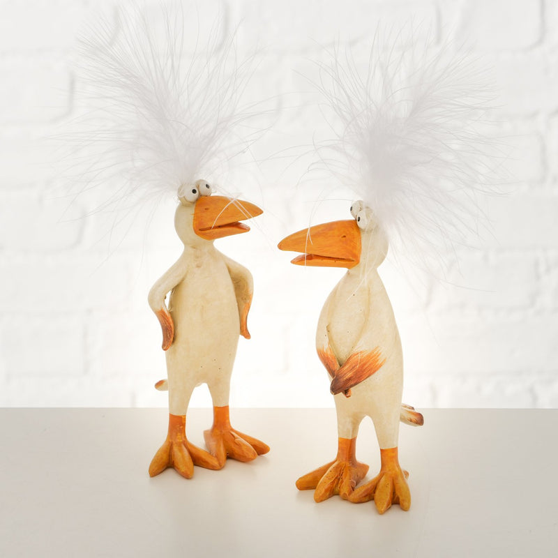 Set of 2 figures "Carusy" – Handmade and hand-painted raven figures