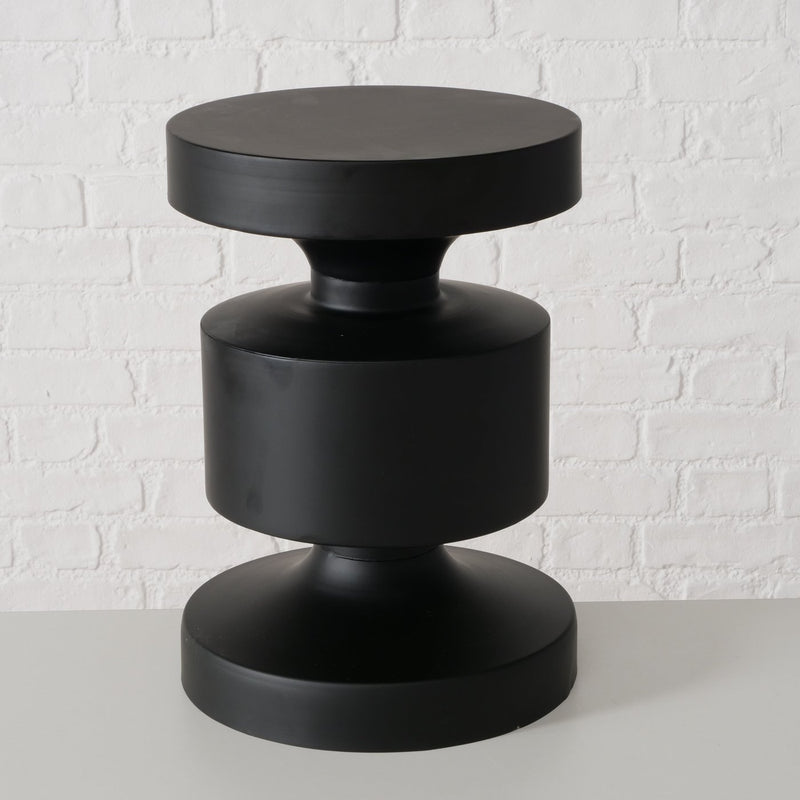 Moderne bijzettafel Shaly van zwart metaal - 40 cm