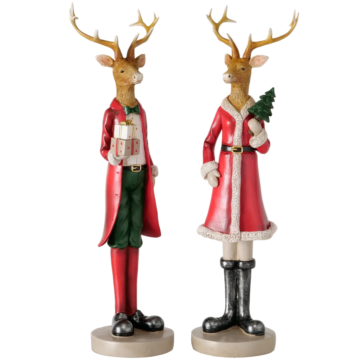 Weihnachtsfiguren Hirsch Noelio 2er Set 43,5 cm