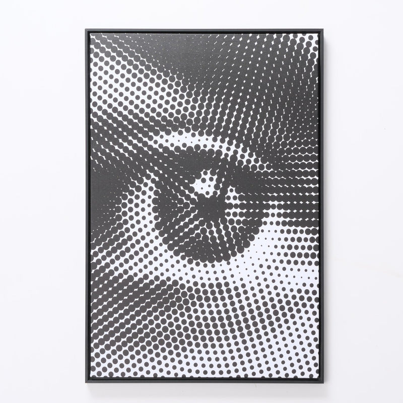 Modernes Bild Der Blick – Stilisiertes Auge im Punktmuster, 90x60cm