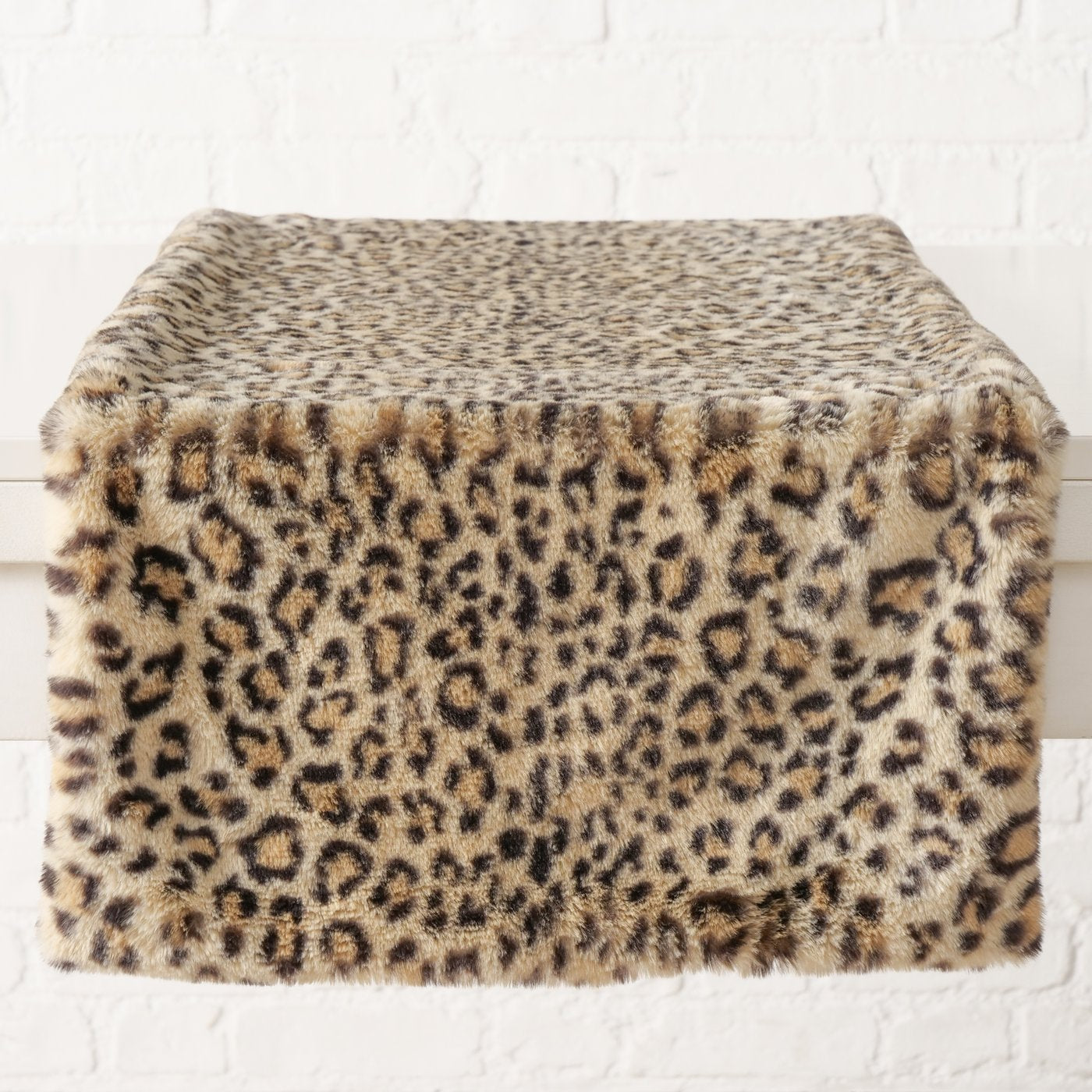 Tischläufer Savanna Leopardenmuster 140x40cm Plüschoptik