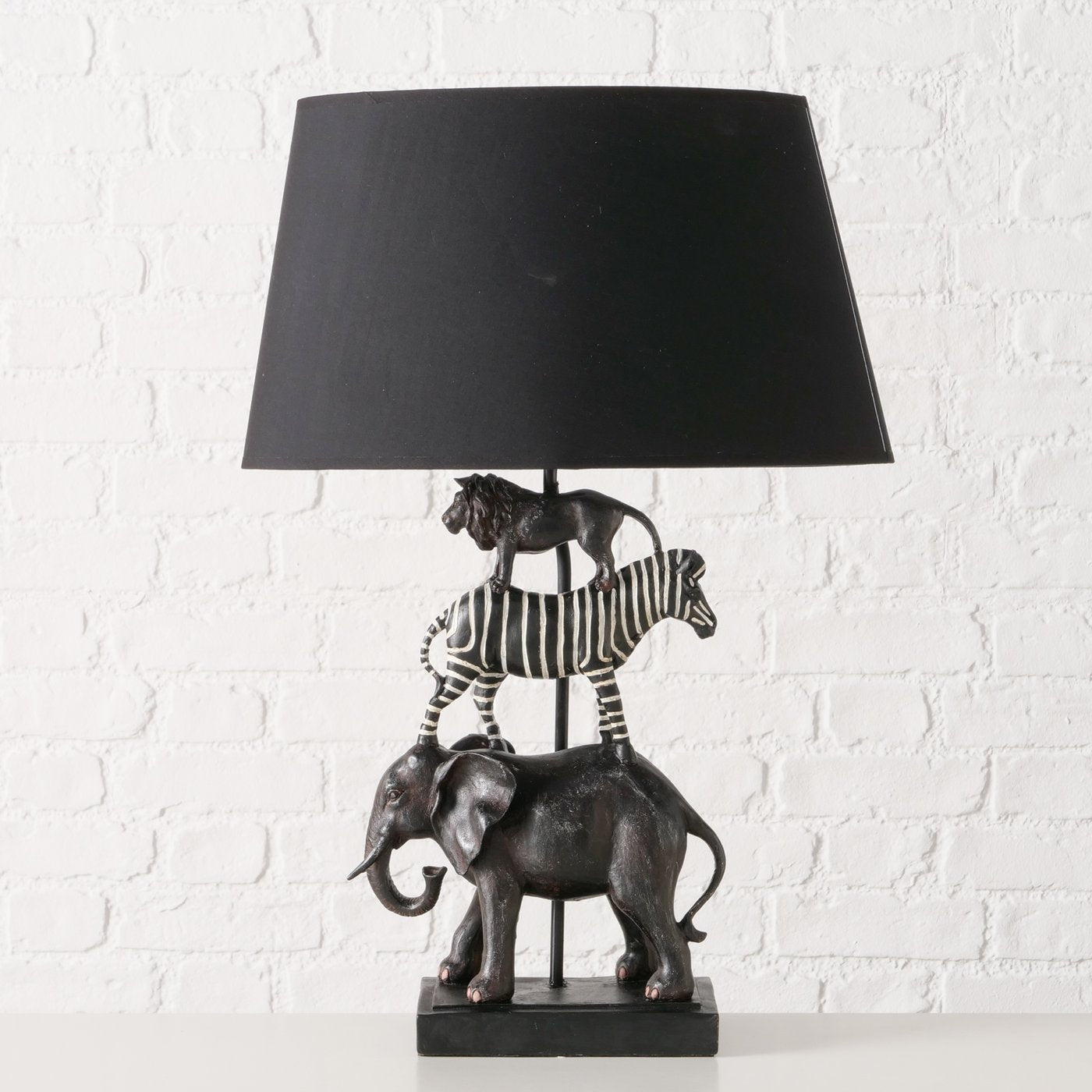 Table lamp Zumo with safari charm with animal figures
