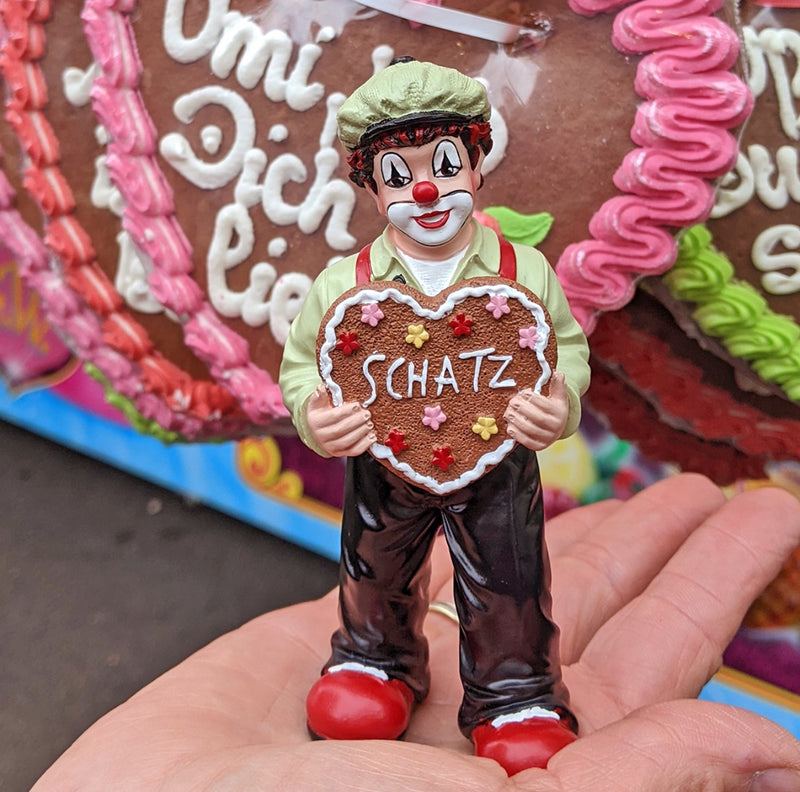 Handgefertigte Geschenkbox 'Clown Schatz' mit Unikat Clownfigur, Grußkarte & Überraschungspräsent - Ideales Geschenk für Valentinstag, Geburtstag, Muttertag