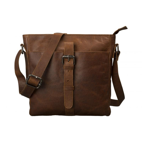 Büffel Scribe shoulder bag – buffalo leather, 24 x 24 x 5 cm