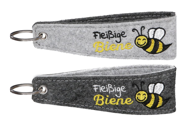 Felt keychain "Busy bee" in a set of 24