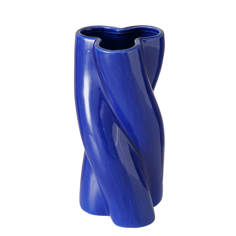 Vase Jupiter, Handgefertigte Keramik, Exklusives Design bei BOLTZE, Blau