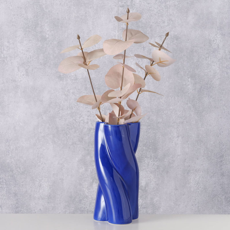 Vase Jupiter, Handgefertigte Keramik, Exklusives Design bei BOLTZE, Blau