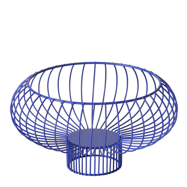 Simone decorative metal bowl in matt blue – stylish design element for modern interiors 