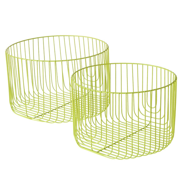 Stylish basket set 'Limbo' – practical storage in vibrant green 