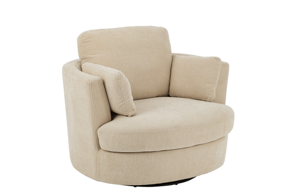 Draaifauteuil schuim donkerbeige – elegant comfort voor thuis