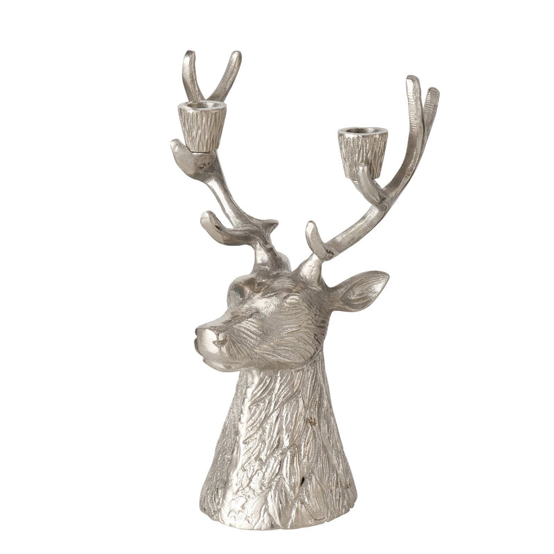Candlestick Edmund in silver – Elegant deer head design