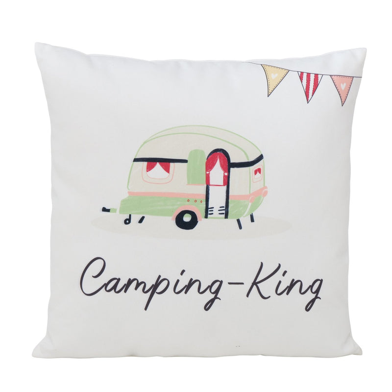 Set of 3 camping pillows – "Super Camper", "Camping King" &amp; "Camping Queen"