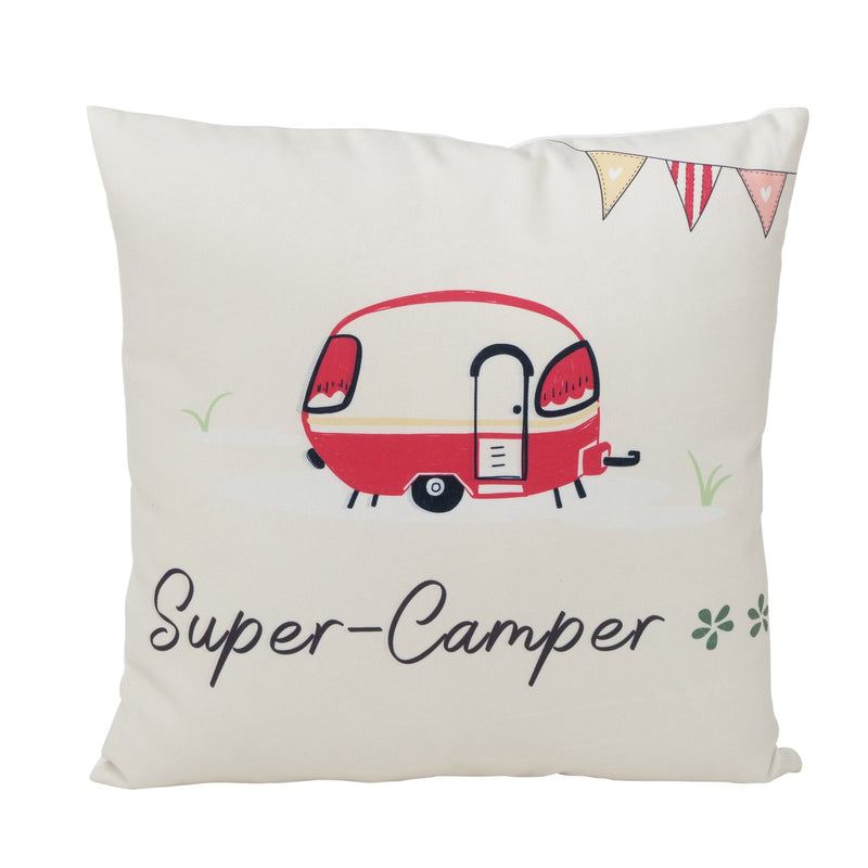 Set of 3 camping pillows – "Super Camper", "Camping King" &amp; "Camping Queen"
