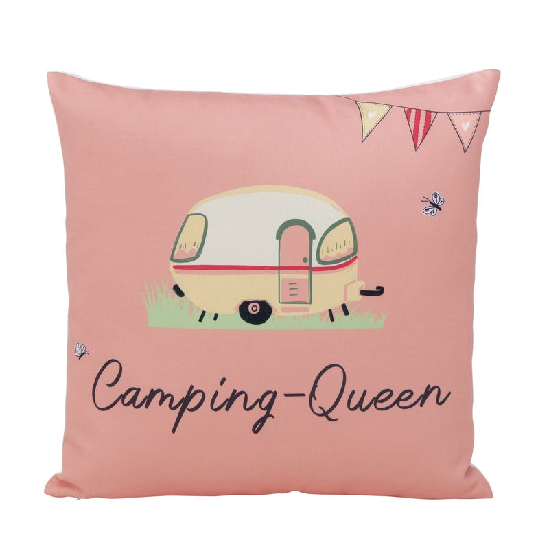 Set of 3 camping pillows – "Super Camper", "Camping King" &amp; "Camping Queen"