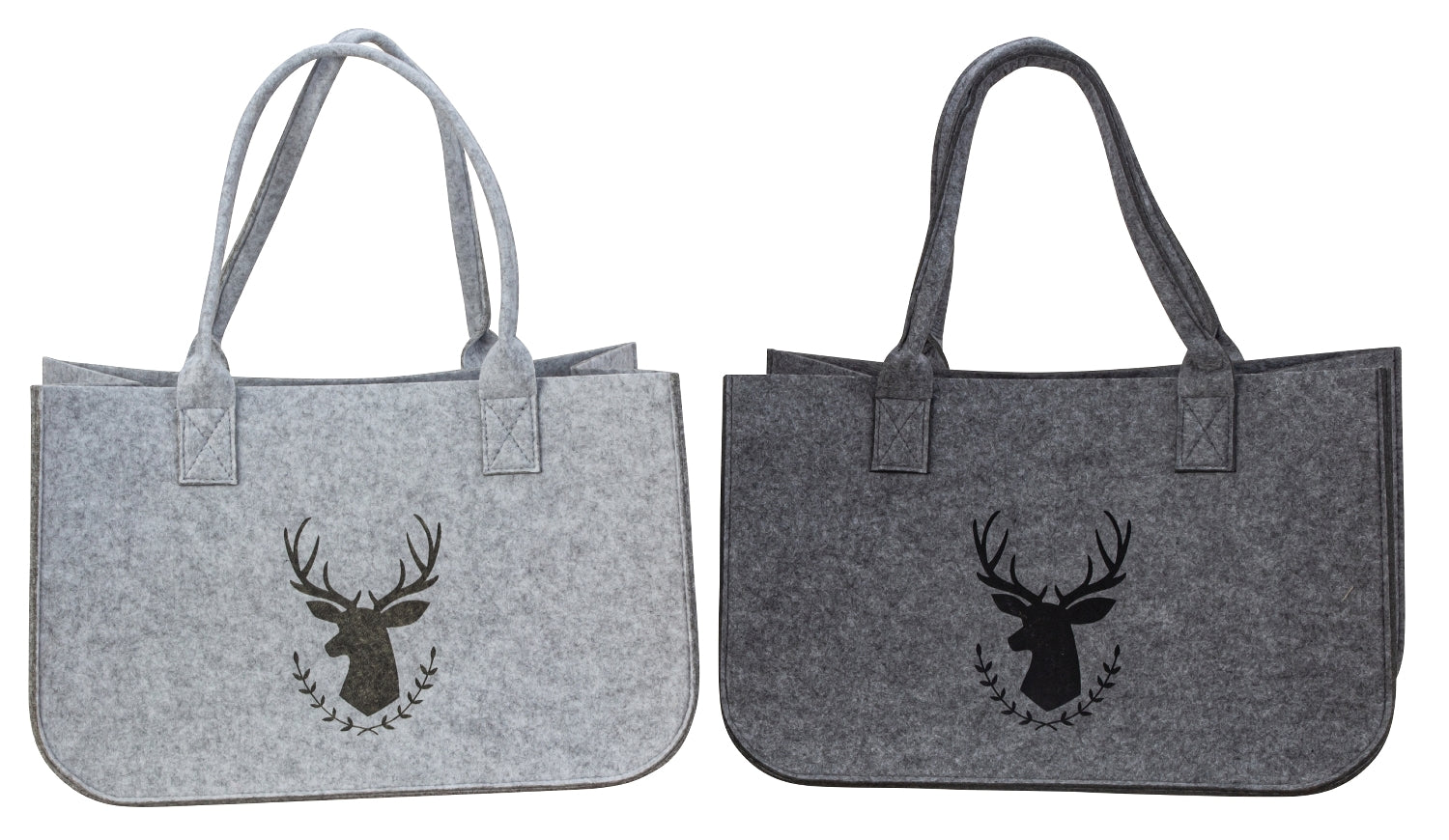 Elegant felt shopper bag with deer design | Handmade, robust - ideal for stylish shopping