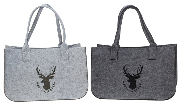 Elegant felt shopper bag with deer design | Handmade, robust - ideal for stylish shopping