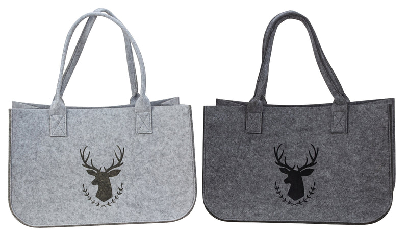 Elegant felt shopper bag with deer design | Handmade, robust - ideal for stylish shopping