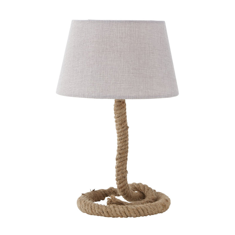 Maritime table lamp Rope Design with textile shade set of 2