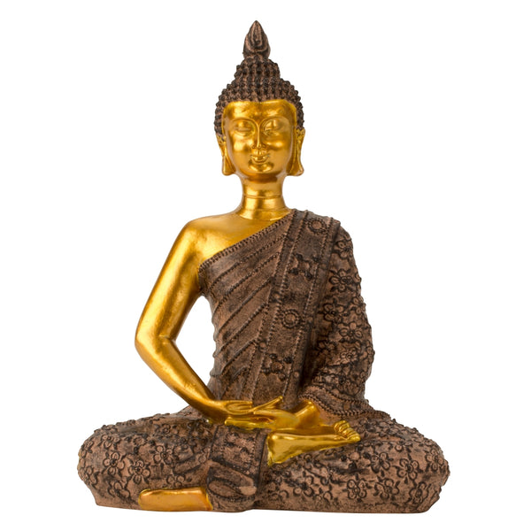 Buddha Figur in Gold Pink 23cm Feng Shui & Meditation