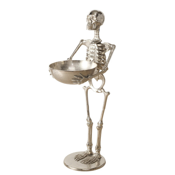Exclusive Silver Skull champagne cooler in a set of 2 – Handcrafted skeleton design