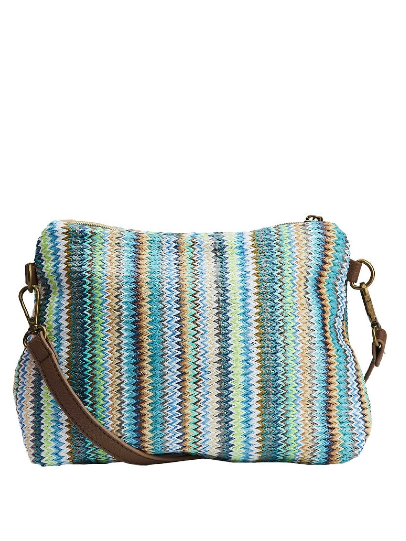 Schultertasche Selma türkis mix