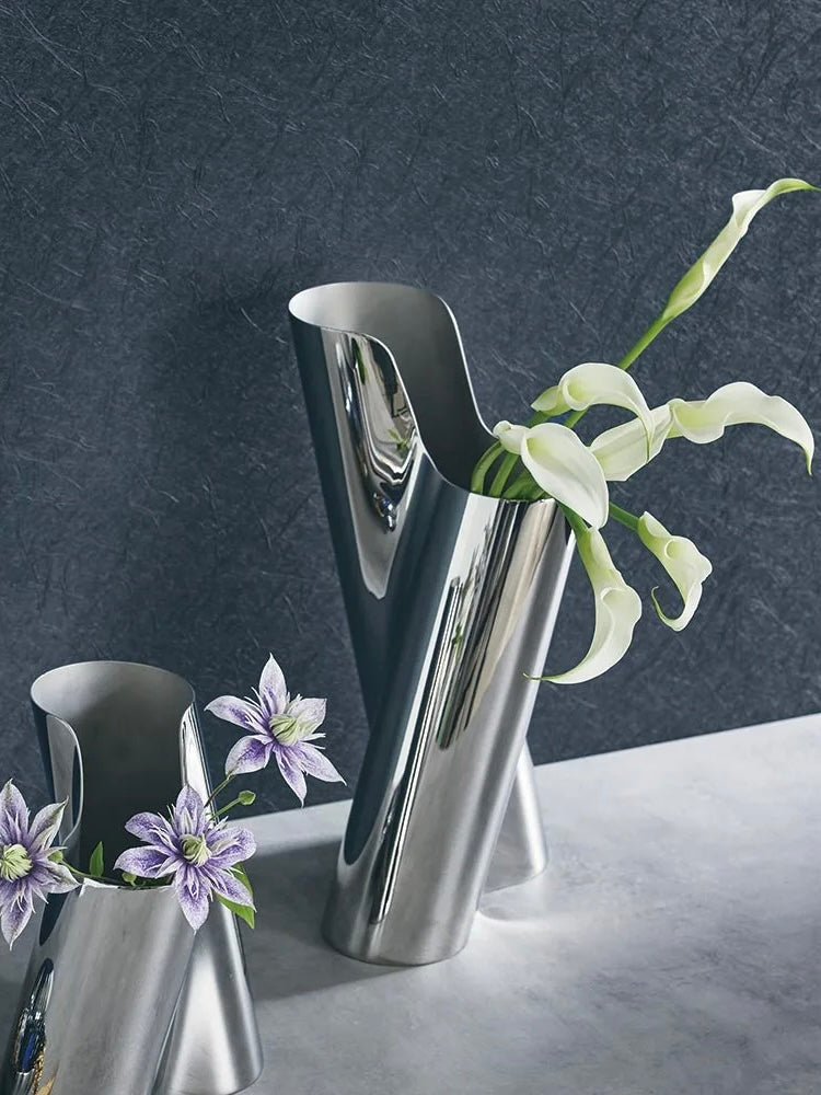 Vase Lituus Edelstahl, in 3 Größen
