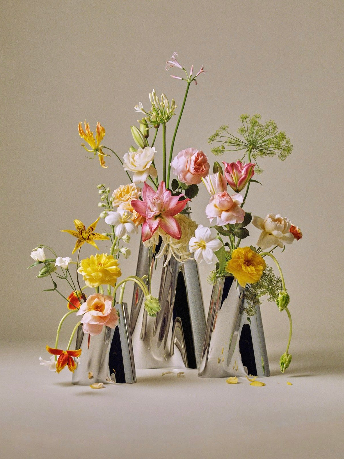 Vase Lituus Edelstahl, in 3 Größen