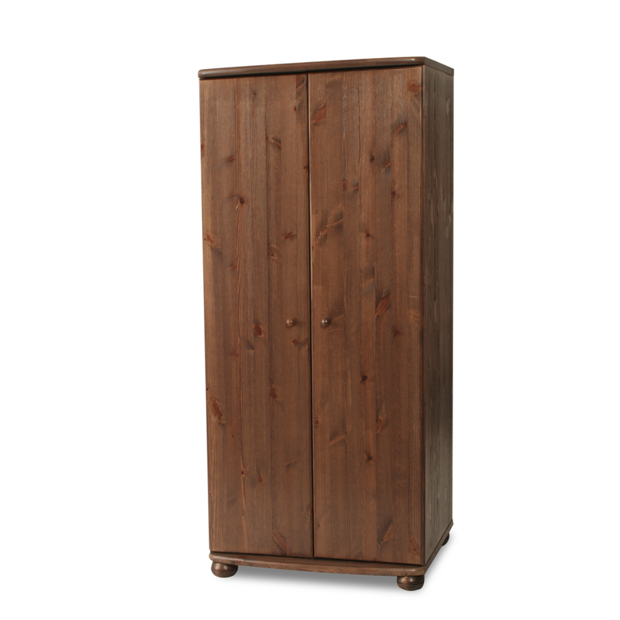 Claudia Kleiderschrank | Garderobenschrank 45 cm / 62 cm Tiefe | 100% Bio Kiefer Massivholz