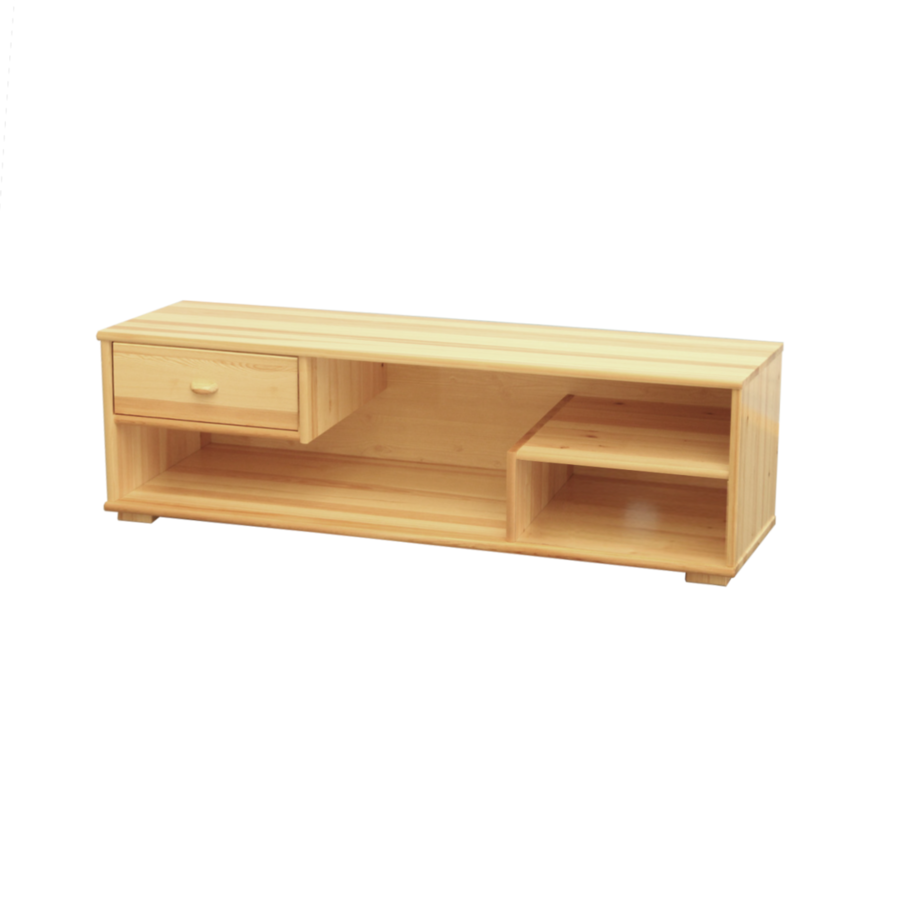 Vanessa TV-Schrank / TV-Lowboard | 1-Schublade | 100% Bio Kiefer Massivholz