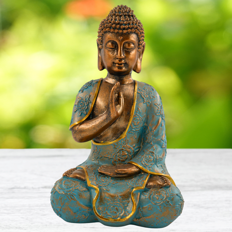 Decorative Buddha statue in Dhyana Mudra meditation posture height 23cm