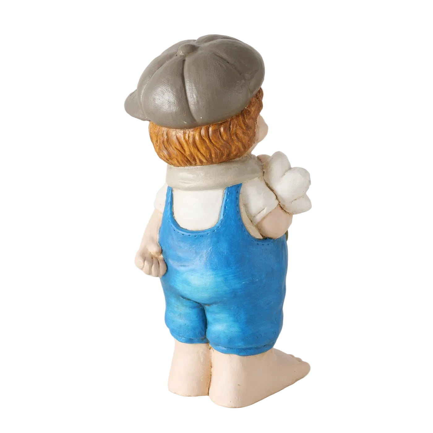 Fjellin Jungenfigur blau grau Gartendeko 39cm