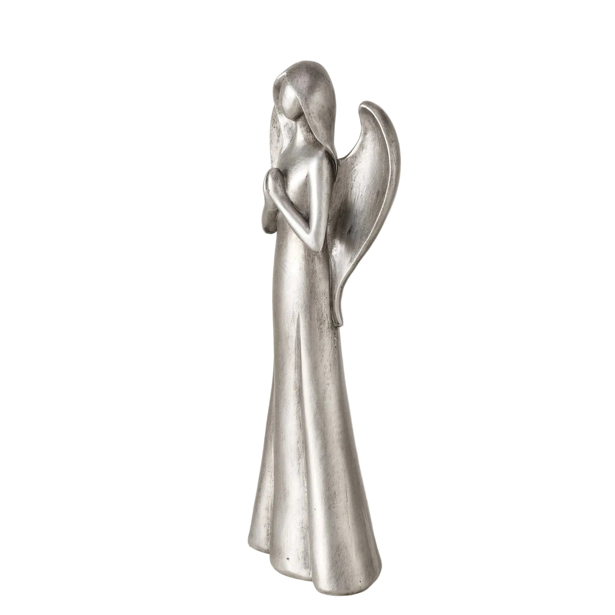 Dekofigur Himmelswacht Engel Antiksilber 30,5 cm