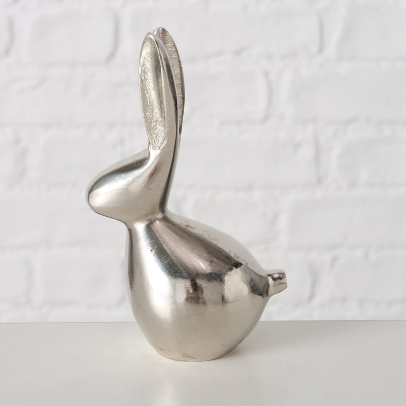 Decorative rabbit Lapis – elegant silver figure made of aluminum Easter decoration
