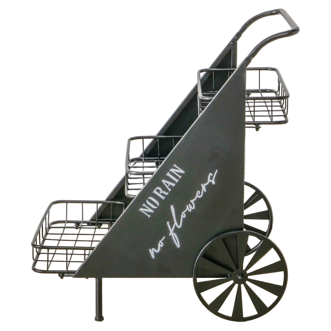 Blumentreppe Bayou aus Metall in Schwarz für Garten und Terrasse