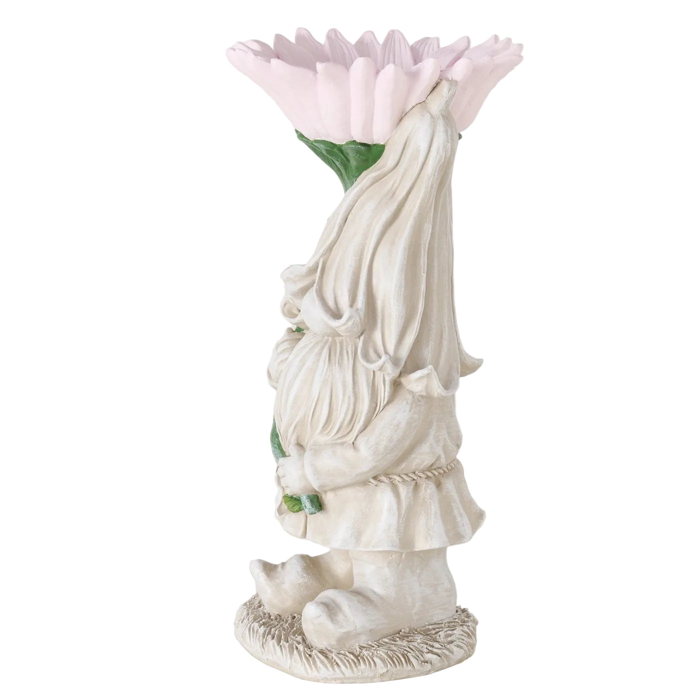 Pedder Blütenzauber Gartenwichtel 39 cm Grau Rosa