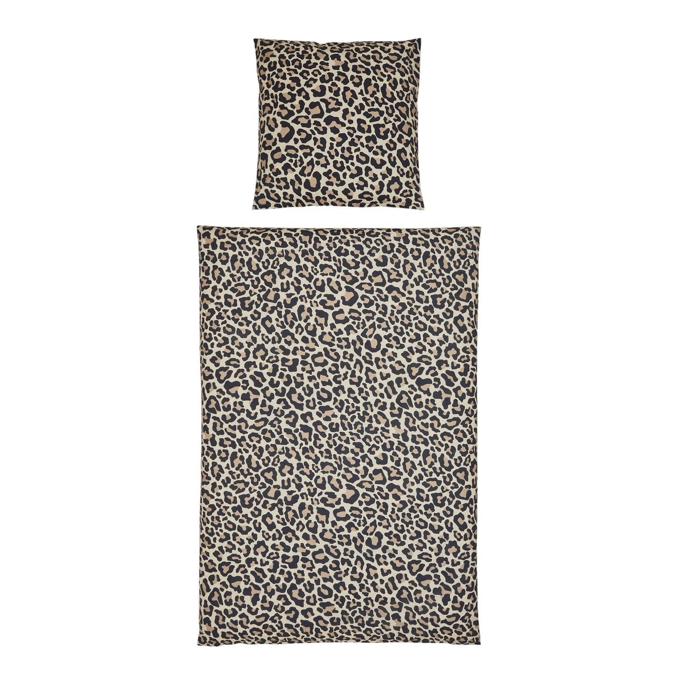 Leony Safari Dream Bed Linen 135x200 Leopard Print Beige Black Cotton