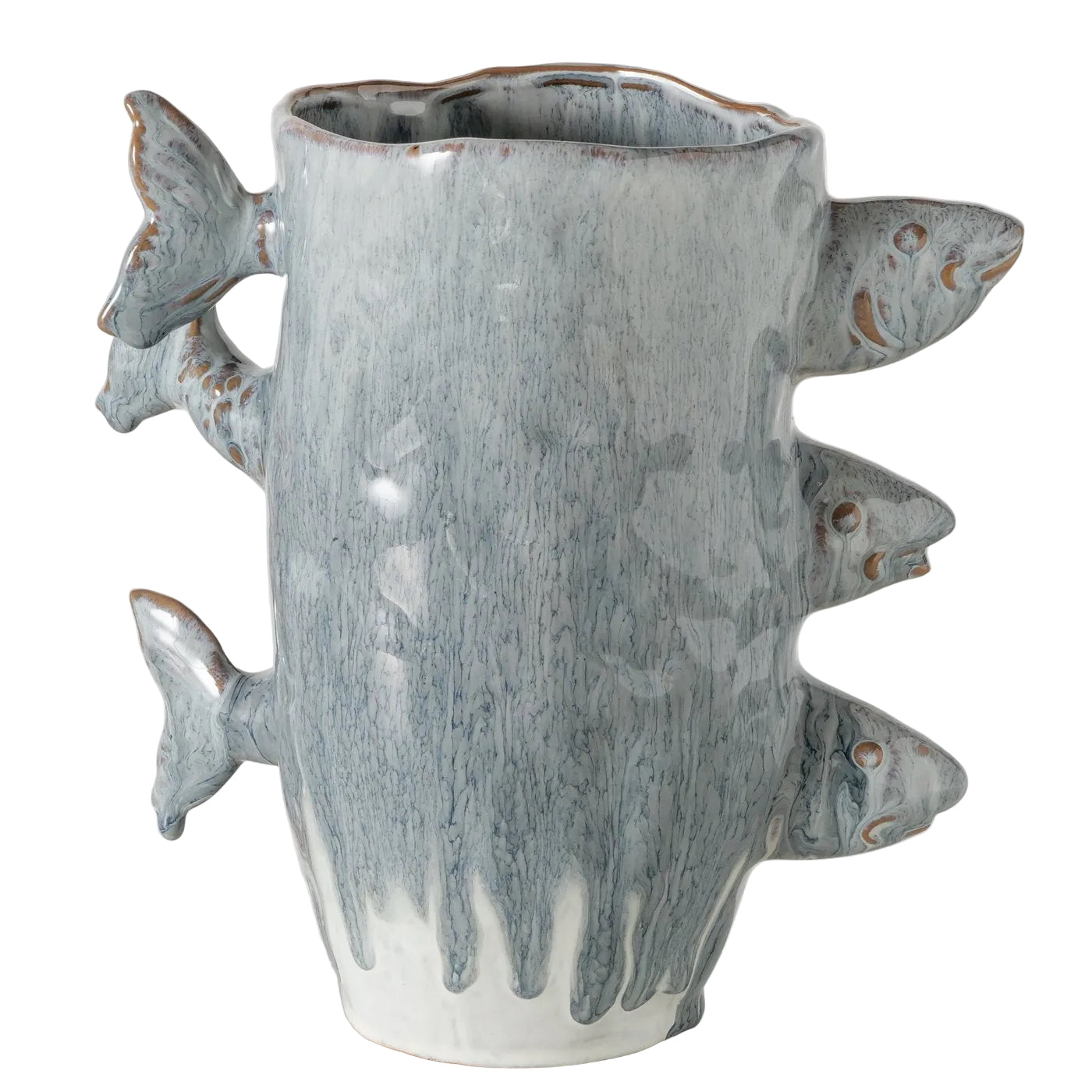 Marina Fisch Vase Graublau Porzellan Design