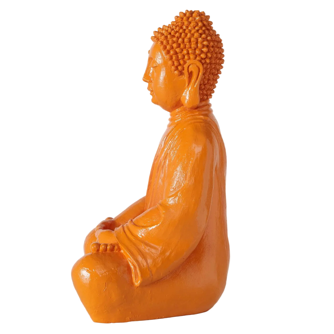 Dekofigur Buddha Shanti Orange für Garten Terrasse Wohnraum