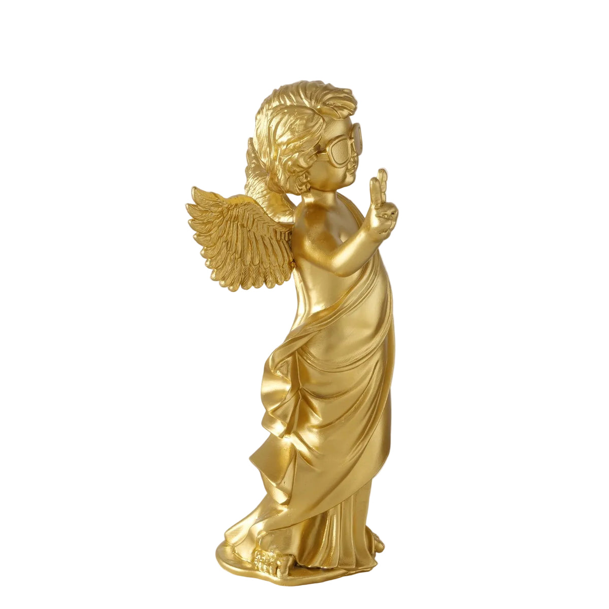 Dekofigur Engel Goldiva Gold mit Sonnenbrille 30 cm