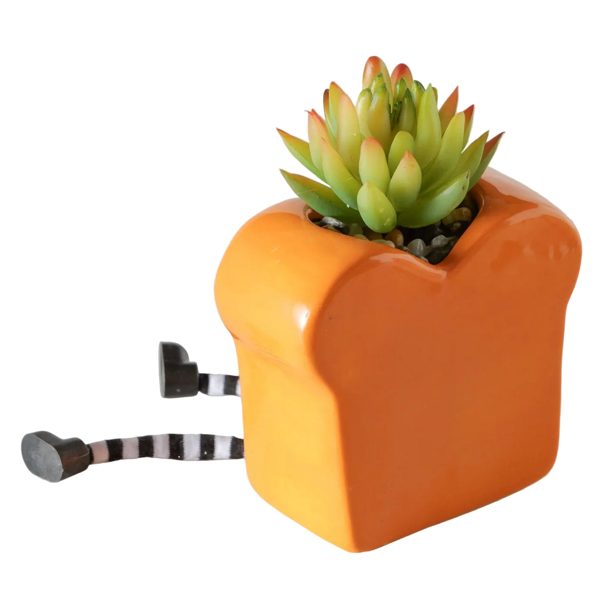 Deko Sukkulenten Foodie 2er Set Toast und Apfel 19 cm