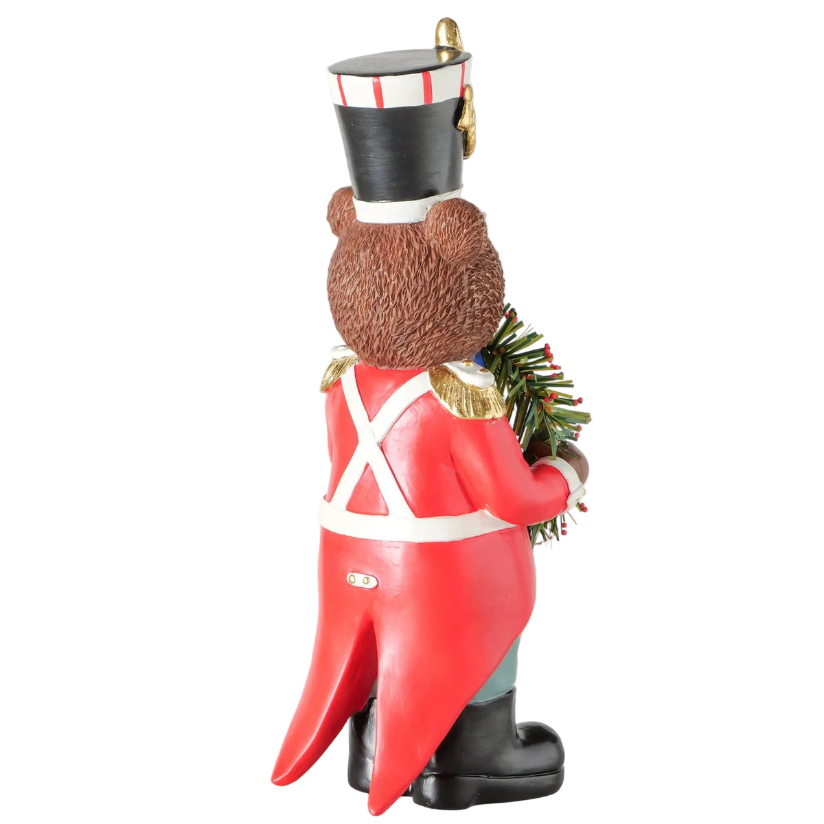 Weihnachtsfigur Nussknackerbär Lenny Rot Braun 28 cm